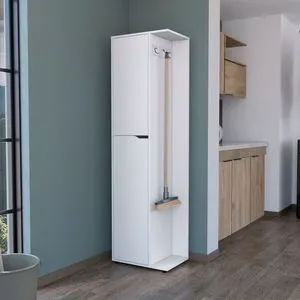 Edmond Kitchen White Broom Storage Closet Tool Cabinets Product