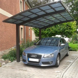 Aluminum Pergola Car Parking Shelter With Polycarbonate Roof For Simple Garage
