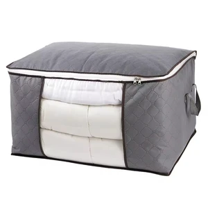 New Thickened Non-woven Foldable Square Modern-Style Portable Large Capacity Clothing Storage Bag