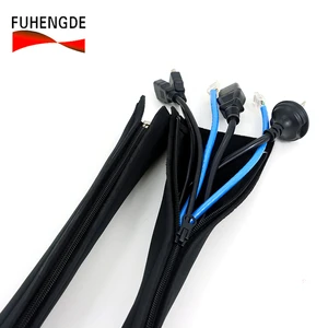 Tidy Wire Organizer Tool Rack Self-Adhesive Desktop Cable Management Tray Zipper Nylon Sleeves Clips Tape Pattern for Desk