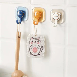 Creative Wall-mounted No-hole Strong Self-adhesive Hooks 4 Pcs/set Key Chain Bag Hang Kitchen Sticky Hook