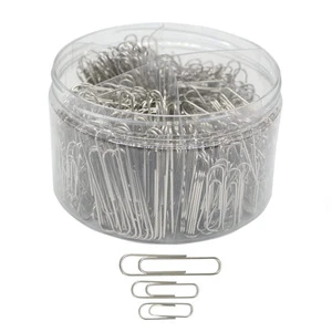 Sliver 700 Paper Clips Assorted Sizes Small Medium and Large Paper Clips Round Shape Paperclips for Office School or Home