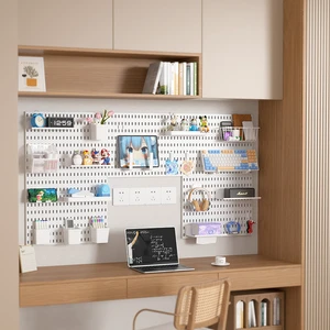 Hot-Selling 7-Day Shipping Nordic DIY Plastic Pegboard Set - Wall-Mounted Drill-Free Organizer W/ Optional Accessories