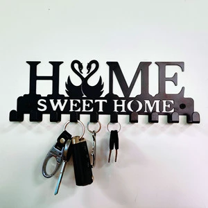 Metal Iron HOME Entryway Hallway Office Decorative Hook Home Key Storage Hanger Holder Kitchen Creative Storage Row Hook