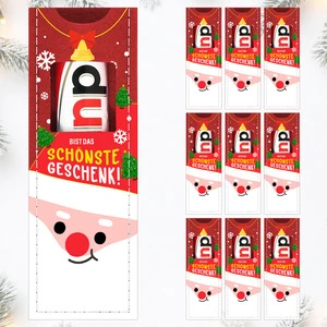 Christmas New Style Creative Santa Cartoon Chocolate Storage Bags Felt Packaging Bags for Chocolate Bars Festival