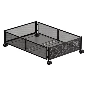 Metal Underbed Storage Containers with Lid Shoe Storage Organizer Drawer Storage Bins for Under Bed Clothes Toys Books