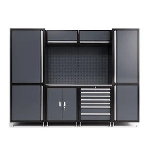 YouRen OEM Garage Steel Cabinet Combination Storage Fire Rated Modular Waterproof 500kg Load Capacity Workshop Workbench Keyed