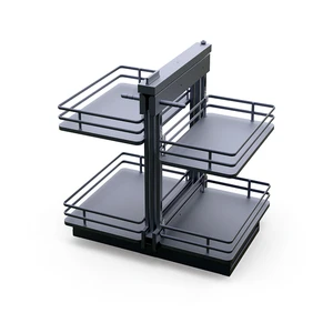 Manufacturers 2 Tier Kitchen Cabinet Corner Magic Corner Pull Out Basket Blind Organizer