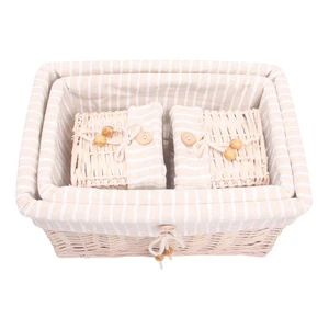 100% Natural Woven Storage Basket Handmade Eco-Friendly Basket for Blankets Magazines Toys Food Kitchen Use-for Gifts Gift Boxes