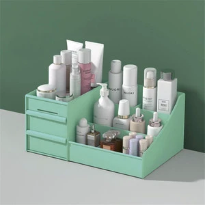 Hot Sale Desktop Plastic Nordic Makeup Organizer Cosmetic Storage Box with Drawer