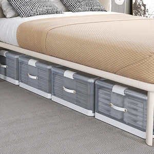 2022 Hot Selling Low Price Organiser China Wholesale Stackable Closet Foldable Cloth Plastic Under Bed Storage Boxes