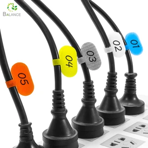 Assorted Colors Hook and Loop Cable Label Cable Management Network Line Organizer Wire Tab