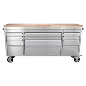 Garage Cabinet Movable 72inch 15 Drawers Tool Chest