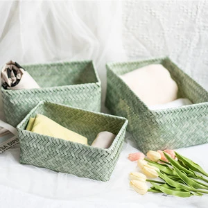 Custom Hand Weaving Picnic Woven PP Basket Storage Basket For Dirty Clothes