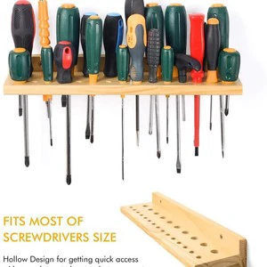 Modern Wall Mounted Solid Wood Non-Folding Multifunctional Waterproof Garage Tool Organizer Storage Rack Heavy Duty Holder for