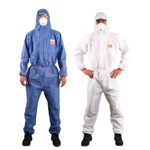 Double-Layer Disposable Anti-Static Non-Woven One-Piece Hood Dustproof Breathable Safety Clothing Kunzeer K1000 for Civil Use