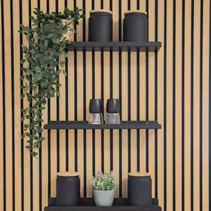 Multi-Sizes Steel Mount Shelves Narrow Shelf Wide Shelves for Acoustic Slat Wood Wall Panels
