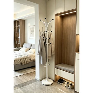 Modern Iron Art Metal Coat Rack Floor-standing Bedroom Living Room Clothes Storage Rack