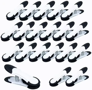 Customized Large Colored Plastic Laundry Clothes Pegs Multifunction Single Tier Bag Clips Clothes Line Clips