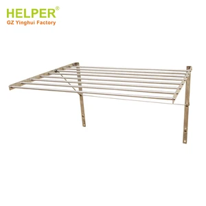 Single-Tier Stainless Steel Wall-Mounted Clothing Organizer for Living Room Bathroom Foldable Design Modern Eco-Friendly Storage