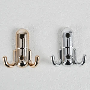 ABS Plastic Wall Mount Hook, Nickel Finish Coat Rack for Wardrobe Entryway Bedroom Closet