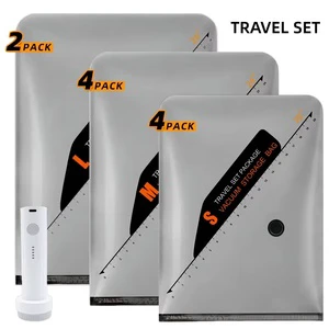 N-10Pack Travel Foldable Vacuum Storage Compression Bag for Travel, Luggage Packing , Space-Saving for Clothing
