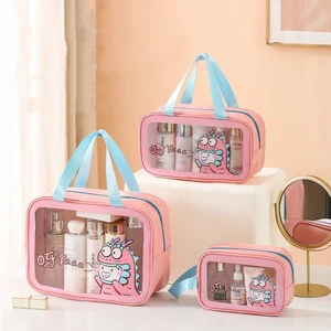 Custom Logo Travel Toilet Storage Bag Wash Bag Double Layer Dry Wet Separation Wash Makeup Storage Bag