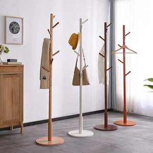 Solid Wood Modern Coat Rack Clothing Organizer Adjustable Height Eco-Friendly Living Room Bedroom Hat Rack Home Storage Solution