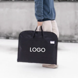 Wholesale Bulk Luxury Custom Logo Non Woven Dust Cover Carry Clothes Storage Coat Suit Garment Bags With Zipper