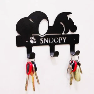 Snoopy Creative Cartoon Metal Novelty Hook Non-Trace Iron Design for Kitchen Bathroom Bags Tools