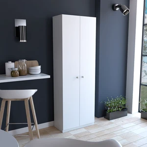 Dakari Multistorage Double Door Cabinet with Five White Shelves Depot E Shop Garage Shelves