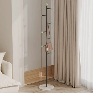 Modern Minimalist Light Luxury Floor Coat Rack Creative Metal Iron Removable Storage Rack Tree Round Shaped Coat Rack