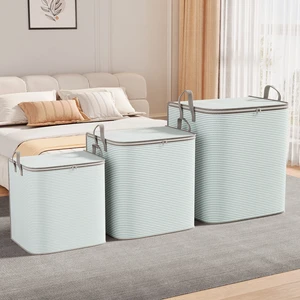 Foldable Non-woven Clothes Storage Organizer Blankets Wardrobe Organizer Ziplock Bedding Storage Bag