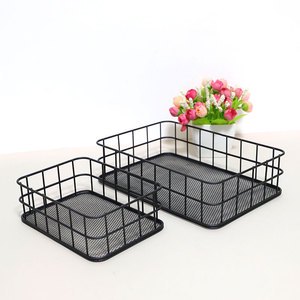Mesh Basket Sundries Snacks Toiletries Iron Wire Storage Basket
