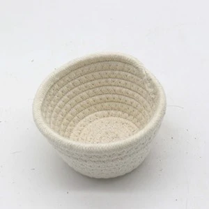 Custom Wholesale Handmade Eco-Friendly Rectangular Woven Collapsible Cotton Rope Multi-functional Customized Storage Basket