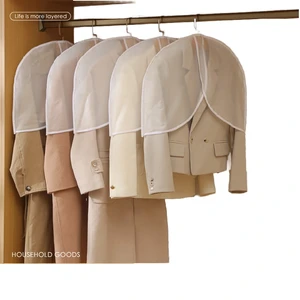 New PEVA Transparent Half Body Dust Cover Home Wardrobe Hanging Coat and Suit Clothes Protector