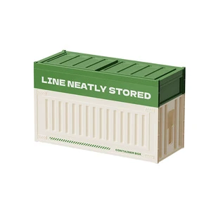 2 Tier Cable Management Storage Box Socket Strip Storage Box Desk Top for Storing Cables Data Cables Red Green Black