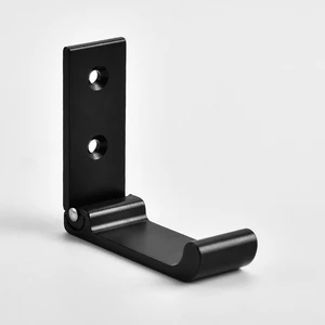 K505 Aluminum Alloy Clothes Holder Creative Folding Single Hook Round Head Behind the Door Coat Hooks