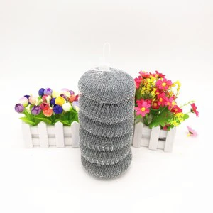 Net Bag Packing Galvanize Wire Mesh Pot Scourer /zinc Coated Scrubber / Pot