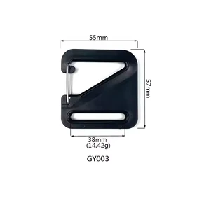 Professional Size 38mm Plastic Buckles Flat Slider Fasteners Webbing Strap Collars Belt Harness Backpack Clip Hanger Accessories