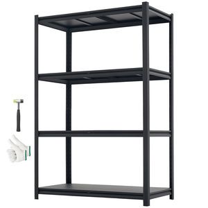 4 Tier Adjustable Heavy Duty Metal Utility Rack Shelf G 2400 Lbs Capacity Garage Storage Shelves Storage Unit for Garages