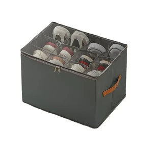 Lidded Shoe Storage Box for Home, Compartment Organizer, Foldable and Dustproof for Wardrobe