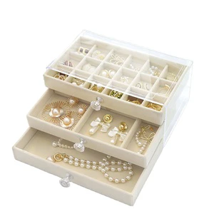 OWNSWING Makeup Storage Organizer Cosmetic Storage Container With Drawer Plastic Makeup Holder