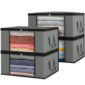 Clothing Storage Bag Collapsible Non-woven Wardrobe Bags Sweater Pants Storage Boxes Wholesale