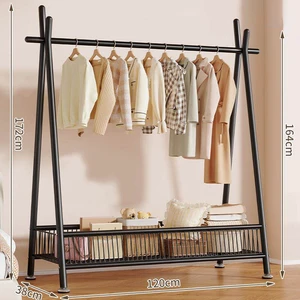 Modern Home Living Room Hotel Coat Rack Durable Metal Clothing Organization with Storage Shelf Space Saving Eco-Friendly