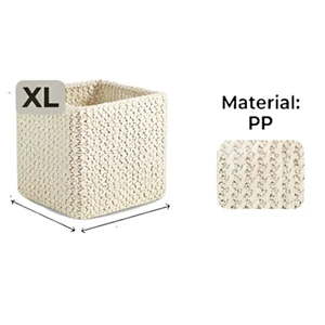 Handmade Woven Storage Basket Plant Fiber Square Multifunctional Storage Organizers