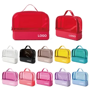Portable Waterproof Organizer Pouch Clear Cosmetic Bag Travel Toiletry Case EVA Beach Bag Accessories Storage