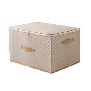 Clothing Storage Box Big Capacity Durable with Zipper Handle Multifunction Storage Bag Cloth Organizer for Home Office Organizer