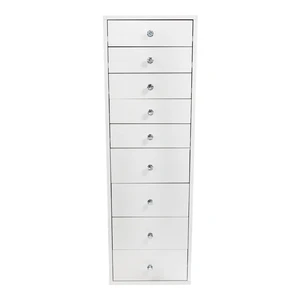9-Drawer Modern Makeup Vanity Storage Unit High Chest Drawers Multi-Purpose Room Storage Dresser Drawers Storage Cabinet for