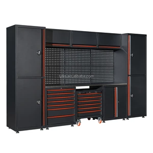 Metal Modulair Werkplaatsinrichtingen Systemen Garage Storage System Work Bench Tool Cart Tool Chest